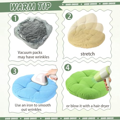 Gerrii 8 Pieces Floor Cushions for Kids Classroom Flexible Floor Seating Cushions Floor Pillows for Home School Kindergarten Daycare Nursery(Dark Color,Round) - color: Dark Color, style: Round
