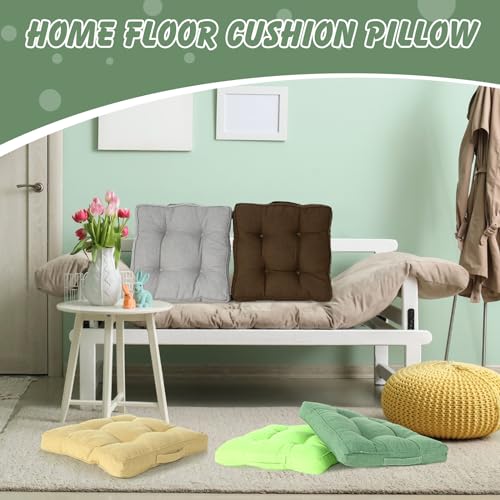 Gerrii 8 Pieces Floor Cushions for Kids Classroom Flexible Floor Seating Cushions Floor Pillows for Home School Kindergarten Daycare Nursery(Dark Color,Square) - color: Dark Color, style: Square