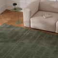 Revival Rugs Shell 8'x10' Area Rugs for Living Room Bedroom Dining Room - Washable, 100% Recycled, Oeko-TEX Certified, Modern, Medium Pile, Green - color: Green, size: 7'10" x 10' (Rectangular)