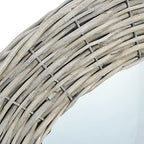 Mirror Natural Wicker, Glass 27.6 in Decorative Inlays Mirror, Mirrors, 287629