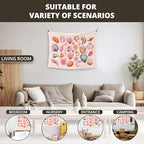 WAITPI Ocean Seashell Coastal Tapestry Wall Hanging for Bedroom, Pink Wall Tapestries, Pink Coastal Wall Hanging Room Decor Tapestry for Girls Women Home Living Room Dorm 40x30 inches - size: 40"L x 30"W
