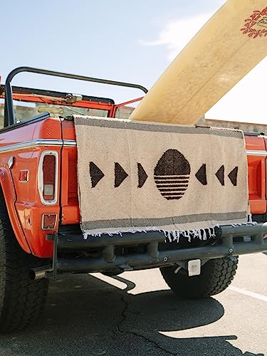Tan Mexican Blanket by Laguna Beach Textile Co - Beach, Yoga, Camping, or Decorative Throw Blanket - Traditional Handmade Serape - Wheat Sol - color: Wheat