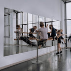 Ruomeng Home Gym Mirrors 12 Inch x 12Pcs Wall Mounted Mirror Glass Frameless Full Length Mirror Tiles for Home Gym, Bedroom, Door & Bathroom - size: 12"x12"-12pcs