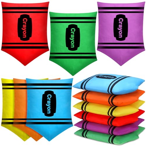 Yousoontic 6 Pcs Classroom Floor Cushions Colorful Crayon Classroom Decor 14 x 20in Crayon Flexible Seatings Cute Plush Throw Pillow Back to School Supplies for Elementary Daycare Learning Play Areas - style: Crayon