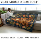 Pure Country Weavers Mama Bear and Cubs Folk Art Blanket - Gift Tapestry Throw Woven from Cotton - Made in The USA (72x54) - color: Mama Bear and Cubs Folk Art, size: 72x54