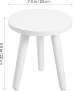 Cabilock Indoor Plant Stand, Wood Plant Table Stand, Boho Sturdy and Stable Flower Pot Holder, Single Bonsai Stool Holder Tall, Corner Modern Decor (White)