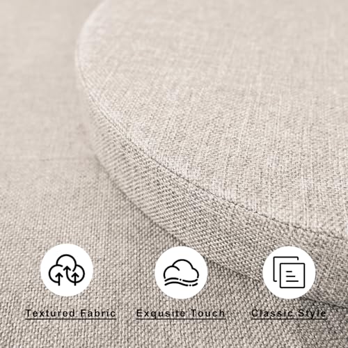 4PCS Floor Cushion | Floor Round Seat Cushions | 16''x2'' Chair Cushion with Removable Cover and Handle for Indoor Furniture, (Beige) - color: Beige