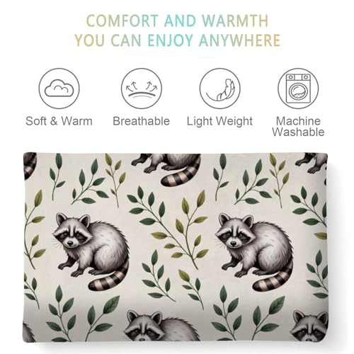 Raccoon Pattern Blanket, Cute Animal Flannel Throw Blanket for Couch Bed Or Chair, Luxury Lightweight Comfy Blankets Home Decor Gift(1)(2)(3) 50x60in(125 * 150cm) - color: Style-2, size: 50x60in(125*150cm)