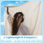 Vikumond Oversized Turkish Beach Towel Blanket XXL Cotton Sandproof Towels Boho Woven Extra Large Big Sand Free Giant Throw Blankets Huge Quilt XL Picnic Camping Necessities Cloud for Adult Gifts - color: Z Beige Mtb, size: Xxxl(88x82 In,224x208 Cm)