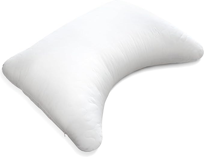 Shatex Neck Pillow Queen Size 28 x 20 inch, Curved Extra Firm Bed Pillow with Adjustable Insert Provides Stronger Support - for Back, Stomach & Side Sleepers