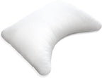 Shatex Neck Pillow Queen Size 28 x 20 inch, Curved Firm Bed Pillow with Adjustable Insert Provides Stronger Support - for Back, Stomach & Side Sleepers