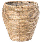Woven Round Flower Pot Planter Basket with Leak-Proof Plastic Lining - Medium - size: Medium