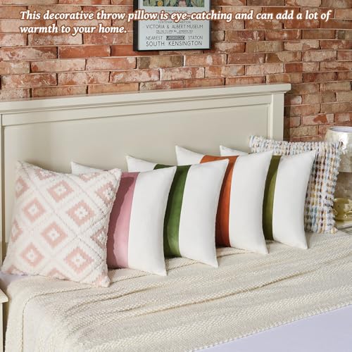 AmHoo Pack of 2 Decorative Throw Pillow Covers Rhomboid Luxury Super Soft Plush Set Case Cushion for Couch Sofa Bedroom 18 x 18-Inch Pearl Blush - color: Pearl Blush, size: 18" x 18" (Pack of 2)