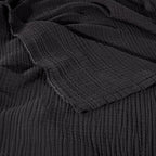 Muslin Blanket - Pure 100% Turkish Cotton Airy Soft Light Versatile Gauze Throw Blanket for Bed, Couch, Sofa (Black, Throw Size (50" x 66" inch)) - color: Black, size: Throw Size ( 50" x 66" inch )