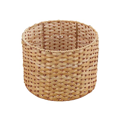 Aspen Creative 31602, Drum Spider Lamp Shade, Natural Banana Leaf, 12" Top x 12" Bottom x 9" Height - color: Banana Leaf