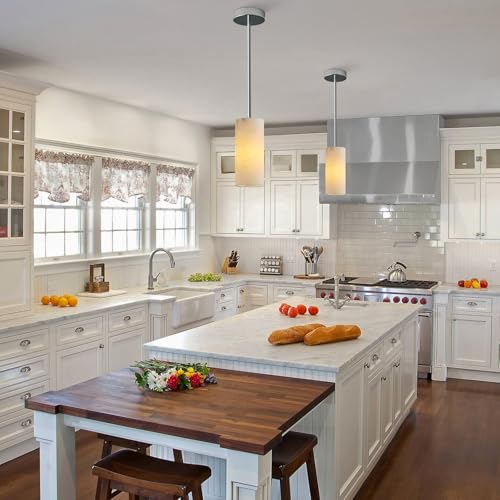 YUYI 3-Pack Marble Pendant Light, Modern Minimalist Single Pendant Lamp Fixture, Handmade Natural Stone Hanging Light for Kitchen Island Bedside Bar Counter, Dimmable E12 Socket - color: 3-Nickel, size: 3 Pack