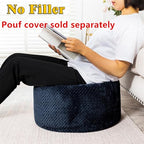 Asuprui Pouf Ottoman Unstuffed Ottoman Foot Rest No Filler Foot Stool 20x20x12 Inches Fuzzy Chair Floor Pouf Chair with Storage for Living Room Bedroom Navy Blue - color: Navy Blue