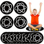 Tinideya 12 Pcs Kids Carpet Circle Seats for Class 16 Inch Round Classroom Rug Back to School Floor Cushions Soft Educational Mat Non Slip First Day of School Learning Playing Areas(Abstract) - style: Abstract