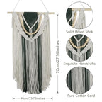HVEST Macrame Wall Hanging - Handmade Boho Tapestry Wall Art Decor, Bohemian Woven Tapestry Home Decor for Bedroom, Living Room, Nursery, Apartment Aesthetic Wall Decoration
