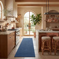 SAFAVIEH Natura Collection Runner Rug - 2'3" x 8', Navy & Blue, Handmade Wool Blend, Textured Design, Ideal for Hallway, Bedroom, Foyer (NAT620M) - color: Navy/Blue, size: 2'3" x 8' (Runner)
