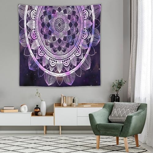 HZOHNAGO Mandala Tapestry Abstract Ancient Geometric Star Field Colorful Galaxy Pattern Printed Wall Tapestry Watercolor Abstract Wall Hanging for Bedroom Living Room Dorm 60" W x 60" H - color: Mandala-1, size: 60"L x 60"W