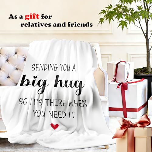 Thinking of You Gifts Throw Blanket for Couch, Miss You Gifts for Women, Sympathy Gift, Sending You a Big Hug Throw Blanket for Bedroom Living Room Home Decoration, 50x60 Inches - color: Color_a
