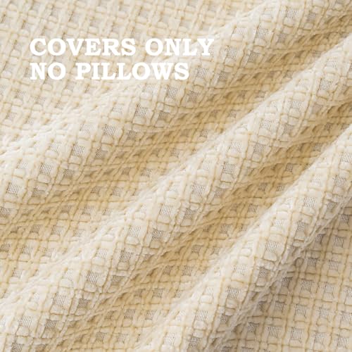 Pack of 4 Throw Pillow Covers 16x16 inch Beige Boho Cushion Covers Decorative Farmhouse Pillow Covers for Couch Bed Sofa Living Room Home Decor Soft Square Pillowcase - color: Beige, size: 16" x 16" (Pack of 4)