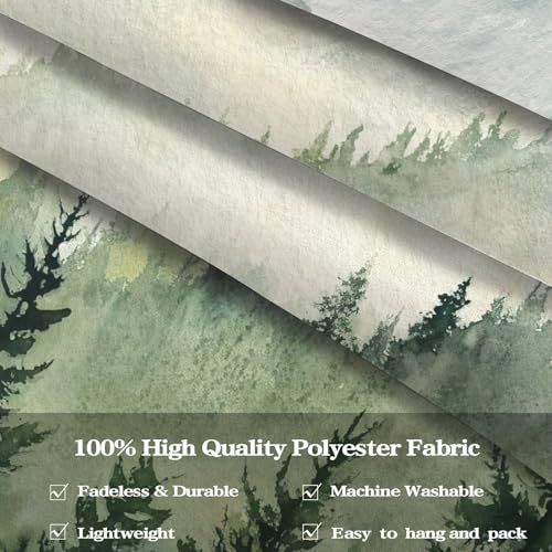 kampdream Landscape Tapestry, Scenery Art Wall Tapestries, Nature Wall Decor for Bedroom Living Room Backdrop Green Watercolor Mountain 36×48 inches - color: Watercolor Mountain, size: 48"L x 36"W