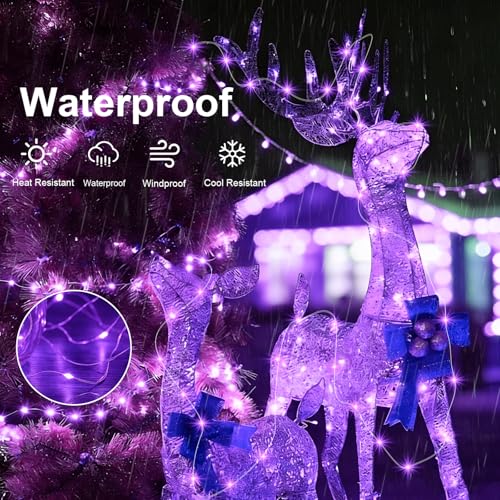 AIKEI 6 Pack LED Fairy Lights with Timer Battery Operated, Mini String Lights with Remote Waterproof 7ft 20 Led Firefly Starry Lighting for Wedding Party Bedroom Garden Christmas Decoration Purple - color: Purple, size: 6PCS-REMOTE