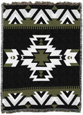 Pure Country Weavers Westward BW - Western Tapestry Throw Blanket Woven from Cotton - Made in The USA (72x54) - color: Westward Bw