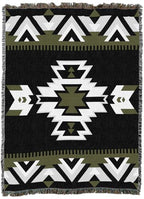 Pure Country Weavers Westward BW - Western Tapestry Throw Blanket Woven from Cotton - Made in The USA (72x54) - color: Westward Bw
