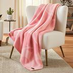 Wicked Glinda Paul Tazewell Pink Bedding Soft Cozy Feather Knit Intarsia Throw Blanket, 50 in x 60 in, (Officially Licensed Product) By Franco Collectibles - color: Wicked - Glinda Swirl, size: 50 in x 60 in