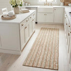 SAFAVIEH Natural Fiber Collection Runner Rug - 2'6" x 8', Sage & Natural Brown, Handmade Jute, Farmhouse Style, Chunky Textured Thick Pile (NF447S) - color: Sage/Natural, size: 2'6" x 8' (Runner)