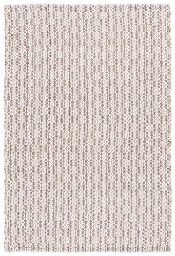 SAFAVIEH Area Rug 4x6 - Natural Fiber Collection - Natural & Grey, Handmade Jute & Wool, Ideal for Living Room, Bedroom, Dining Space (NFB225F) - color: Natural/Grey, size: 4' x 6' (Rectangular)