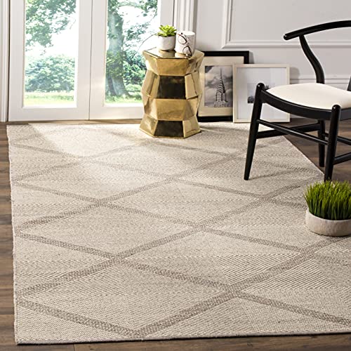 SAFAVIEH Montauk Collection Accent Rug - 3' x 5', Grey, Handmade Cotton, Ideal for High Traffic Areas in Entryway, Living Room, Bedroom (MTK821A) - color: Grey, size: 3' x 5' (Rectangular)
