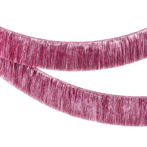 KatchOn, XtraLarge Pink Fringe Banner - 6.5 Ft,Pack of 2 | Fringe Garland for Birthday Party | Pink Streamers for Gender Reveal, Bachelorette Party Decorations | Graduation Decorations 2026 - color: Pink