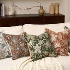 Yangest Flower Pillow Cover 12 x 20 Inches, Nature Chenille Rectangle Throw Pillow Cover Soft Luxury Neutral Accent Couch Pillow Cover for Living Room Bedroom, Coffee Brown - color: Coffee Brown, size: 20" x 12" (Pack of 1)