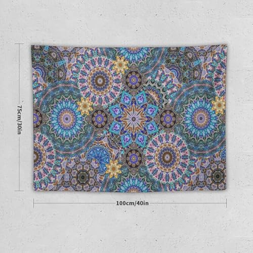 KANEPE Boho Floral Tapestry Beautiful Blue Hippie Popular Mandela Vintage Pattern Wall Hanging Tapestries Home Decor for Living Room Bedroom Apartments Farmhouse Dorm,40inx30in (102×76cm)【Small】 - color: Boho-20, size: 40Wx30L