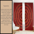 Bless International Handmade Indian hippie Bohemian Psychedelic Peacock Mandala Wall hanging College Dorm Beach Throws Table Cloth Bedding Tapestry (Blockbuster, Medium(54x60Inches)(137x152cms)) - color: Blockbuster, size: 60"L x 54"W
