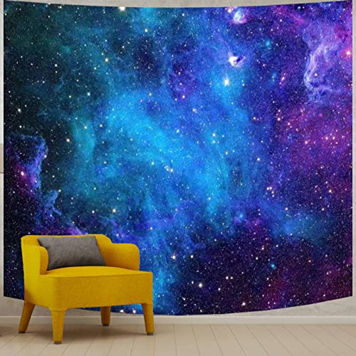 Apdidl Extra Large Galaxy Space Tapestry for Bedroom Aesthetic 118'' X 98'' Blue Starry Sky Stars Universe Tapestry Mysterious Nebula Wall Hanging Backdrop Decor for Bedroom Living Room - color: Space Galaxy, size: 98"L x 118"W