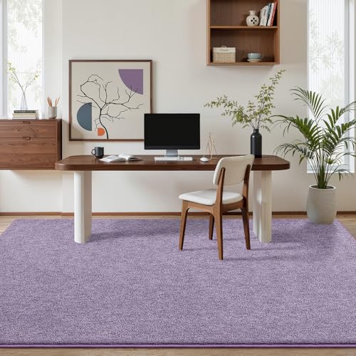 Pettop 4x6 Light Purple Area Rugs for Living Room Bedroom, Thickened Memory-Foam Throw Carpet, Modern Minimalist Super Soft Kids Boys Girls Rug, Non-Slip and Washable Carpets for Dorm Home Decor - color: Purple-white, size: 4' X 6' (Rectangular)