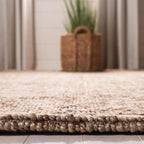 SAFAVIEH Natural Fiber Collection Accent Rug - 2' x 3', Grey, Handmade Farmhouse Country Boho Rustic Jute, Ideal for High Traffic Areas in Entryway, Living Room, Bedroom (NF808F)