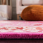 SAFAVIEH Bellagio Collection 2'3" x 11' Red / Pink BLG545B Handmade Medallion Premium Wool Runner Rug - color: Red/Pink, size: 2'3" x 11' (Runner)