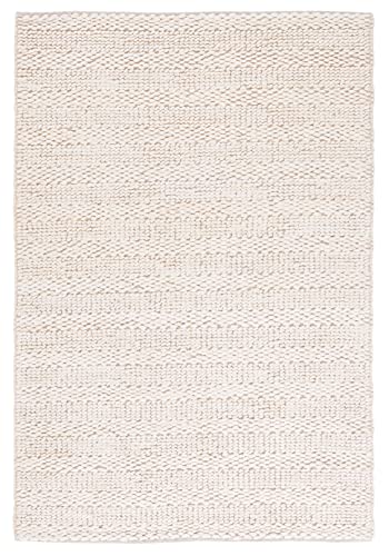 SAFAVIEH Natural Fiber Collection Accent Rug - 2'3" x 4', Bleach, Handmade Jute, Braided Woven Design, Ideal for Entryway, Living Room, Bedroom (NF212D) - color: Bleach, size: 2'3" x 4' (Rectangular)