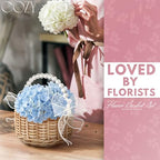 Small Flower Girl Basket Set of 2 - Lightweight Boho Small Wicker Basket with Handle, Pearl Detail, Bows & Waterproof Lining - Summer Wedding, Bridal Shower, Petal Toss, Bridesmaid Gifts & Home Decor - color: Brown Pearl Handle