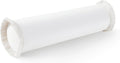 Hofdeco Premium Patio Indoor Outdoor Bolster Pillow Cover Only, 6"x20", Water Resistant, Solid with White Fringe for Backyard and Couch
