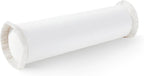 Hofdeco Premium Patio Indoor Outdoor Bolster Pillow Cover Only, 6"x20", Water Resistant, Solid with White Fringe for Backyard and Couch