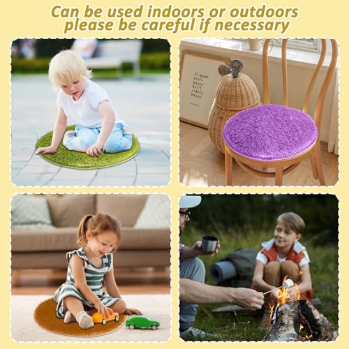 14 Pcs Kids Crazy Carpet Circle Seats 16 inch Round Floor Mat Kids Floor Cushions Soft Colorful Educational Classroom Rug