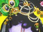 Ladoo Gopal Cotton sequin sitara batik Wall Hanging Painting : Size 43"x30" Inches - color: Laddoo Gopal - Bal Krishna