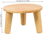 Boho Plant Stands Indoor Wooden Stool Display Stand for Home Minimalist Design